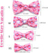 azuza Valentine's Day Dog Collar Bow tie, Lovely Pink Dog Collars with Bowtie for Medium Dogs...