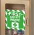 Green First Aid Kit Inside Red Fire Extinguisher Inside Stickers 4 Inch Safety Sign-Adhesive First Aid Kit Sign Decals UV Resistant 8 Pcs Industri...