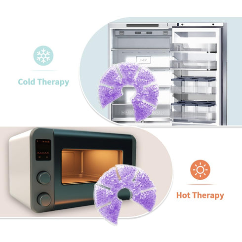 Hot Cold Gel Bead Breast Therapy Pack,Breast Ice Packs for Breastfeeding,Relief for Breastfeeding,Nursing Pain, Mastitis,Engorgement,Plugged Ducts...