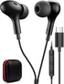 USB C Headphone for Samsung S23 FE S22 S21 S20 A53 A54 Wired Earbuds Magnetic in-Ear Type C Earphone with Microphone Volume Control Bass Stereo No...