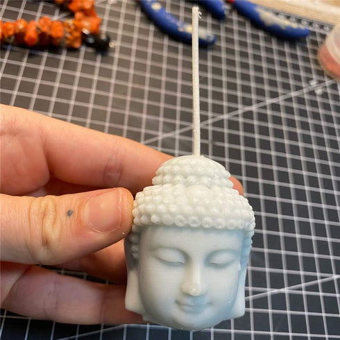 Mini Buddha Head Design Silicone Soap Mold Candle Wax Molds Decorating Gypsum Resin Crafts Silicone Mould...