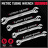 SEDY 4-Piece Flare Nut Wrench Set, Offset End Spanner Metric 9 10 11 12 13 14 15 17mm, CR-V Steel Storage Pouch Repair and Remove Nuts on Fuel Tub...