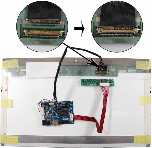 VSDISPLAY LCD Controller Board Work for 14" 15.6" 1366x768 b140xw03 v.0 N156B6 LP156WH4 TL B156XW02 LP140WH1 LP140WH3 TL LTN140AT02 LTN140AT07 B15...