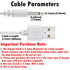 2 Pack 2.7ft Replacement DC Charging Cable, USB to DC 2.5mm Fast Charger Cord Adapter - 2.5mm (This is NOT Barrel Jack)......