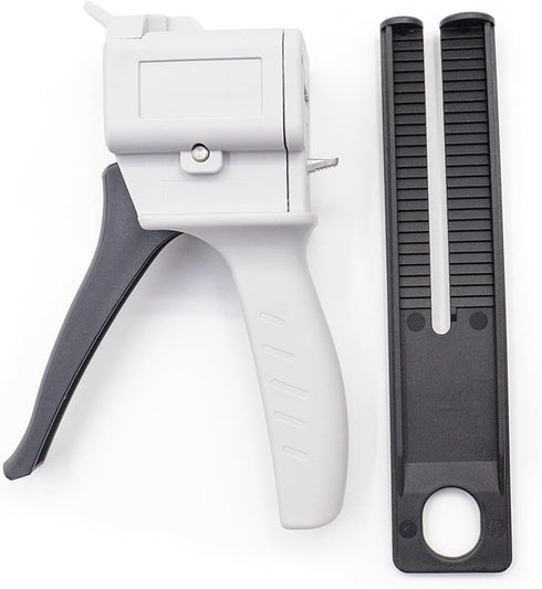Dispensing gun AB glue gun 50ml two-component glue gun 2:1/1:1 epoxy glue gun dispensing gun, suitable for 1:1/2:1double cartridges, with 8pcs mix...