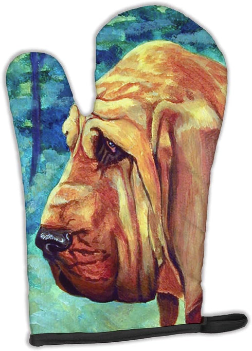 Caroline's Treasures 7013OVMT Bloodhound Oven Mitt Heat Resistant Thick Oven Mitt for Hot Pans and Oven, Kitchen Mitt Protect Hands, Cooking Bakin...