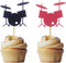 Morndew 24 PCS Drum Cupcake Toppers for Music Party Baby Shower Birthday Party Wedding Party Decorations...