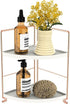 2-Tier Bathroom Countertop Organizer - Vanity Tray Cosmetic & Makeup Storage- Kitchen Spice Rack Standing Shelf - Corner Storage Shelf, Rose Gold...