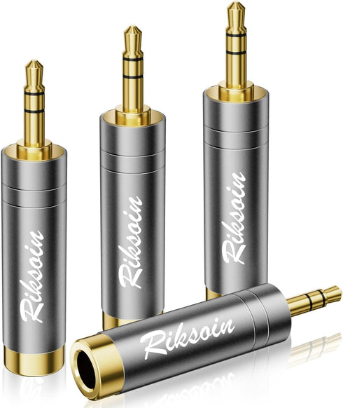 1/4'' to 3.5mm Stereo Pure Copper Headphone Adapter,3.5mm(1/8'') Plug Male to 6.35mm (1/4'') Jack Female Stereo Adapte for Headphone, Amp, Adapte,...