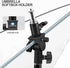 WELLMAKING U-Shape Camera Flash 180°Swivel Mount Bracket with Standard 1/4 to 3/8 inch Metal Male Screw Spigot Stud Compatible for Umbrella Softbo...