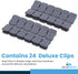 1InTheOffice Deluxe Recycled Cubicle Clips, 40 Sheet Capacity, Charcoal, 24/Pack...