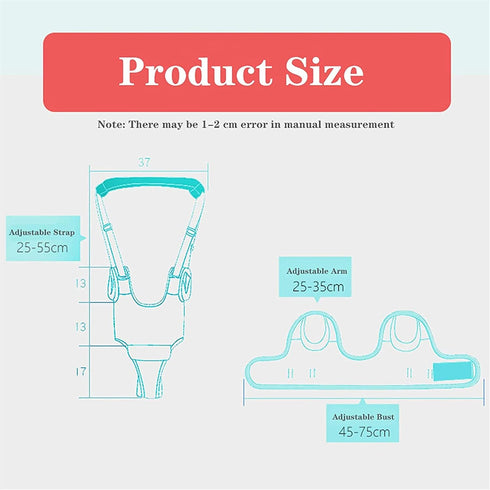 IULONEE Baby Walker, Handheld Kids Toddler Walking Harness Helper Assistant Protective Belt Child Activity Walker Adjustable Standing Up Walking L...