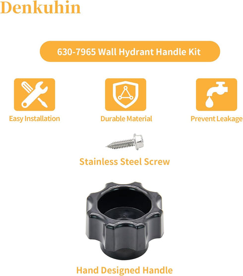 630-7965 Wall Hydrant Handle Kit Compatible with Mansfield Wall Hydrants 300 400 500 Series, Also Suitable for 630-8500 Complete Kit...