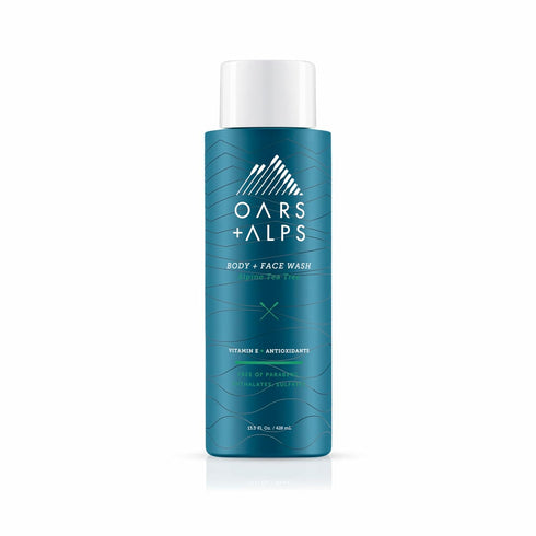 Oars + Alps Men's Moisturizing Body and Face Wash, Skin Care Infused with Vitamin E and Antioxidants, Sulfate Free, Alpine Tea Tree, 1 Pack...