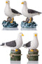 Garden Bird Statue - 4pcs Small Seagull Décor Birds Figurines Ornaments - Best Indoor Outdoor Statues Yard Art Figurines for Patio Lawn House...