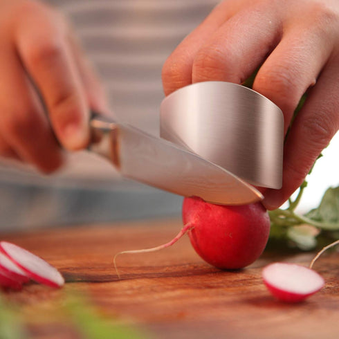 1PCS Stainless Steel Onion Holder Slicer, 2PCS Finger Guard, Holder Slicer for Vegetables, Tomato, Lemon, Meat...