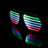 GS GLOWSEEN Light Up Shutter Glasses Sound Reactive - USB Rechargeable Rave Glasses - Black...