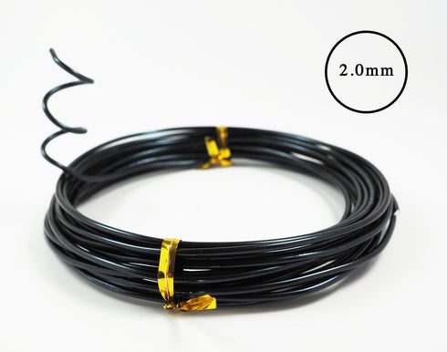 Anodized Aluminum Bonsai Training Wire 5-Size Starter Set with Canvas Bag - 1.0mm, 1.5mm, 2.0mm, 2.5mm, 3.0mm (147 feet total) - Choose Your Color...