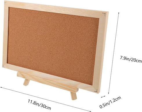 MAGICLULU Wooden Frame Message Board Pin Board for Wall Wood Easel Display Stand Memo Board Display Tripod Holder Stand Wood Tripod Easel Cork Mes...