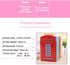 MerryNine 2pcs Book Ends, Metal Bookends for Shelves, Telephone Booth Decorative Bookends, Non Skid Heavy Bookends, Book, Magazine or CD Organizer...