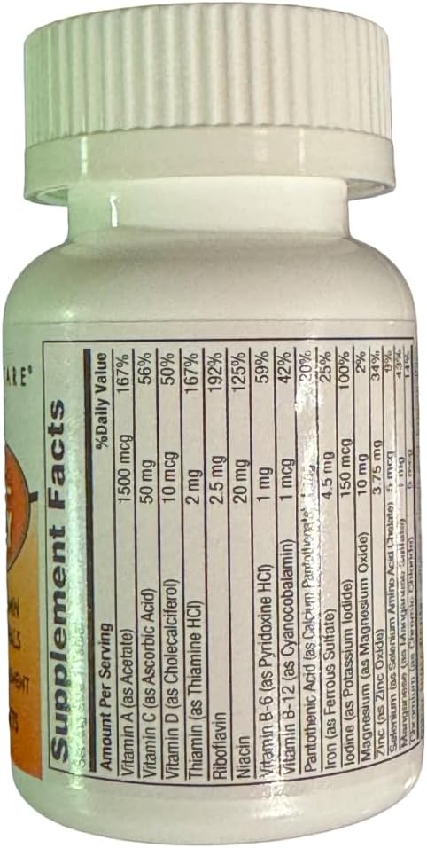 GeriCare One-Daily Multi-Vitamin & Minerals, Dietary Suplement Tablets (100 Count (Pack of 1))...