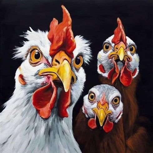 Diymood 5D Diamond Painting Animal, Paint with Diamonds DIY Diamond Art Rooster, Diamond Painting by Number Kits Full Drill Rhinestone for Home Wa...
