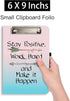 Hongri Mini Clipboard Folio with Refillable Lined Notepad and Interior Storage Pocket for Students, Classroom, Office, Man, Cute Custom Pattern, S...