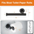 Matte Black Bathroom Toilet Paper Holder, Premium Thicken SUS304 Stainless Steel Rustproof Wall Mounted Toilet Tissue Roll Holder for Bathroom, Ki...