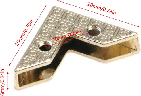 Pastlla 10pcs Metal Purse Corner Bags Handbags Clip Edges Bag Corner Clip Corner Decorative Protector Cover Bag Hardware Accessories Style A...