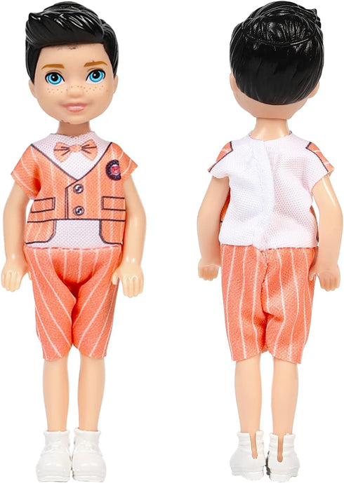 ONEST 10 Sets 5 Inch Mini Doll with Doll Clothes Party Grown Outfits Doll Accessories for Kids...