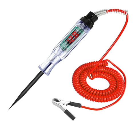 Car Voltage Tester with Indicator Light Automotive Test Lamp Voltage Tester Current Tester Car Test Pen with Crocodile Clamp 6/12/24V...