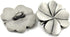 Bezelry 12 Pieces Clover Metal Shank Buttons. 20mm (3/4 inch) (Antique Silver)...