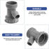 5pcs Three-way Drain Pipe Home Sink Overflow Three-way Sealed Sink Overflow Three-way Sink Drain Overflow Three-way Simple Sink Overflow Three-way...