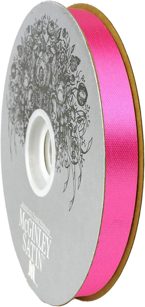 McGinley Mills 9/16" W Acetate Satin Ribbon, Cyclamen Pink, 100 Yard Spool...
