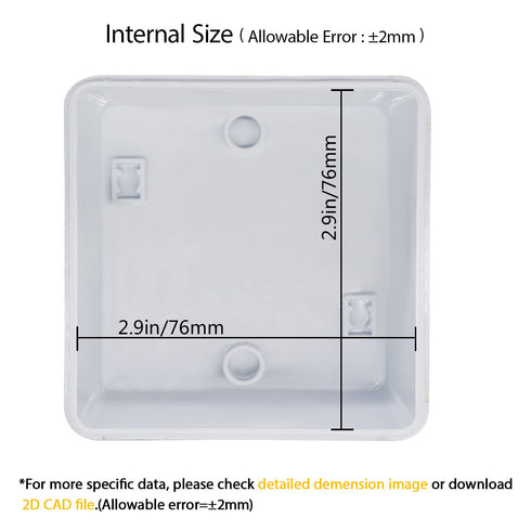 LeMotech Junction Box with Reserved Holes ABS Plastic Electrical Box IP55 Waterproof Dustproof Project Enclosure for Electronics White 3.1 x 3.1 x...