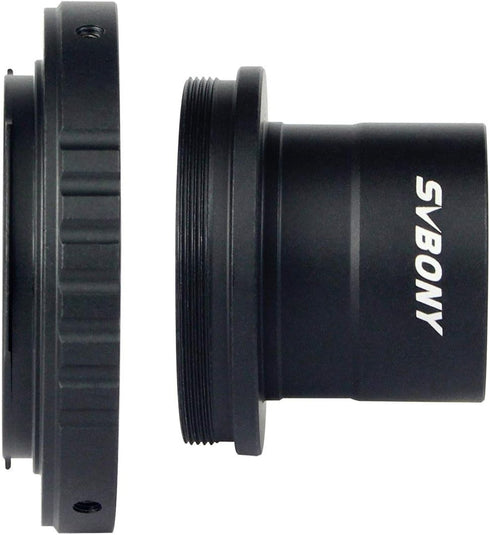 SVBONY Telescope Photo Adapter, T Adapter and T2 T Ring Adapter 1.25 inch Telescope Accessory Compatible for Nikon Camera and Telescope...