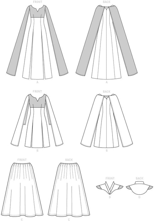 McCall's Women's Fantasy Dress Cosplay Costume, Sizes 14-22 Sewing Pattern...