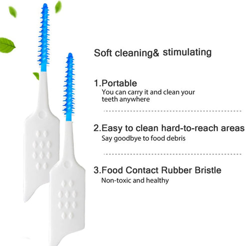 120 Pcs Disposable Interdental Brush Braces Cleaning Brush, Toothpick Dental Tooth Cleaning Tool for Oral Deep Clean Health Care...