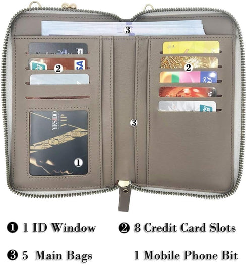 Small Crossbody Purse for Women,Cellphone Shoulder Bags Lightweight PU Leather RFID Blocking Wallet Credit Card Holder...