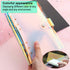 1 Piece Rainbow Clear Notebook Binders 6-Ring Planner Binder Soft PVC Binder Transparent Loose Leaf Personal Planner with Snap Button Closure Roun...