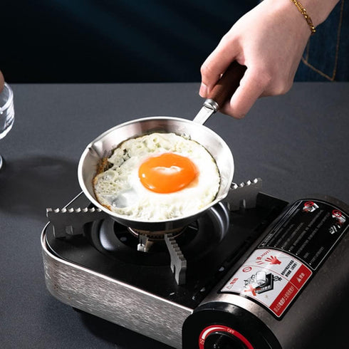 UPKOCH Frying Pan Skillet Non Stick Fry Pan Egg Pan Mini Omelet Pans Stainless Steel Pancake Maker Cookware Chef Pan Kitchen Oil Heating Pan for H...