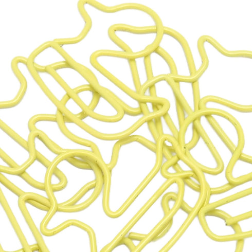 100 PCS Yellow Duck Shaped Paper Clips Metal Cute Fashion Paper Clips for Students Kids Teachers...