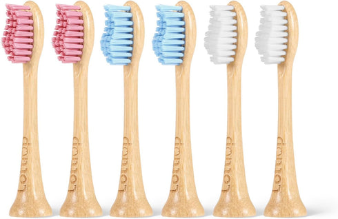Bamboo Electric Toothbrush Heads, Plant-Based Soft Bristles Electric Toothbrush Replacement Heads, Compatible with Philips Sonicare (Mix and Match...