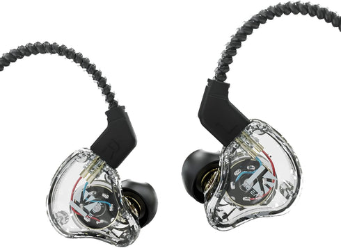Kinboofi KBEAR KS1 Earphone, HiFi in Ear Monitor, Noise Canceling Earbuds Headphone Dynamic Headset with Detachable 2 Pin Cable (No Mic, Transpare...