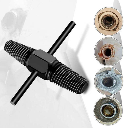 Dual-Use Broken Screw Extractor for 1/2 Inch and 3/4 Inch Pipes, Valves, and Faucets - Double Head Design for Effortless Removal of Stubborn Bolts...