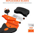 Razor Blade Scraper, Double Edged Razorblade Scraping Tool with 6 Pcs Razor Blades, Paint Scraper for Glass, Decals, Tint, Stickers, Labels, Caulk...
