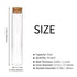 DEPEPE 30pcs 25ml Glass Test Tubes, 20×100mm Clear Flat Test Tubes with Cork Stoppers for Plants, Scientific Experiments, Bath Salt and Candy Stor...