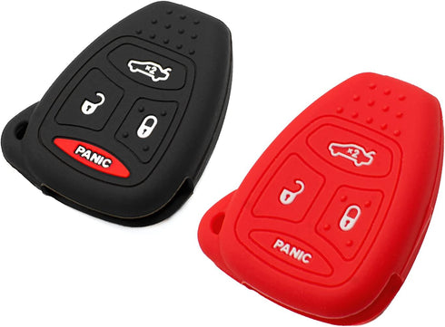 Silicone Key Fob Cover Fit for Chrysler 200 300 PT Cruiser Dodge Charger Magnum Durango Jeep Grand Cherokee Commander Liberty | Car Accessories | ...