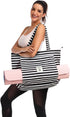 WLLWOO WLLWOO Yoga Bags for Women with Yoga Mats Bags Carrier Carryall Canvas Tote for Pilates Shoulder for Travel Office Beach Workout...