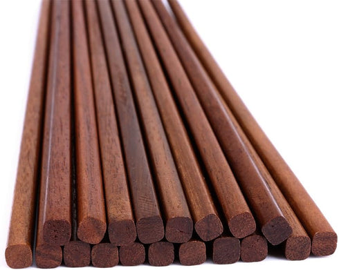 10 Pairs Wooden Chopsticks Reusable Chop Sticks Dishwasher Safe Chinese Wooden Chopsticks Handmade Chopstick Natural Health for Cooking Eating Res...